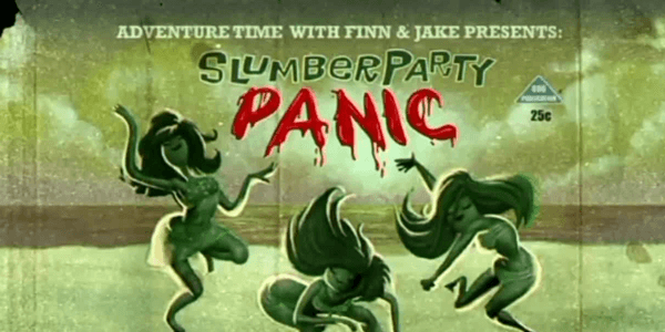 Hora de aventura portada del primer capítulo pánico en la fiesta de pijamas